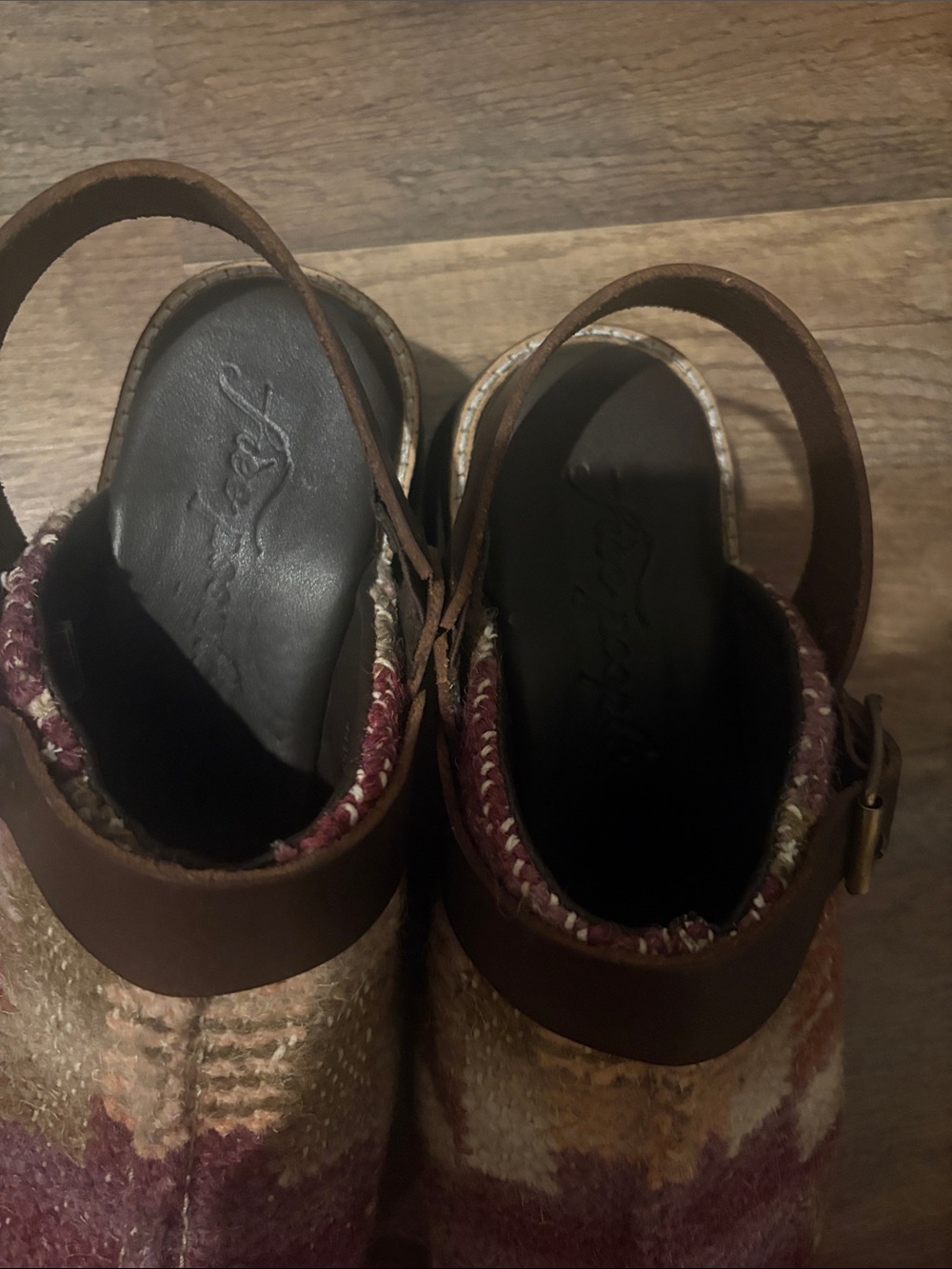 Free People Clog Mule Woven Pattern Slip-On Clog with Woven Tapestry Pattern - Picture 4 of 12